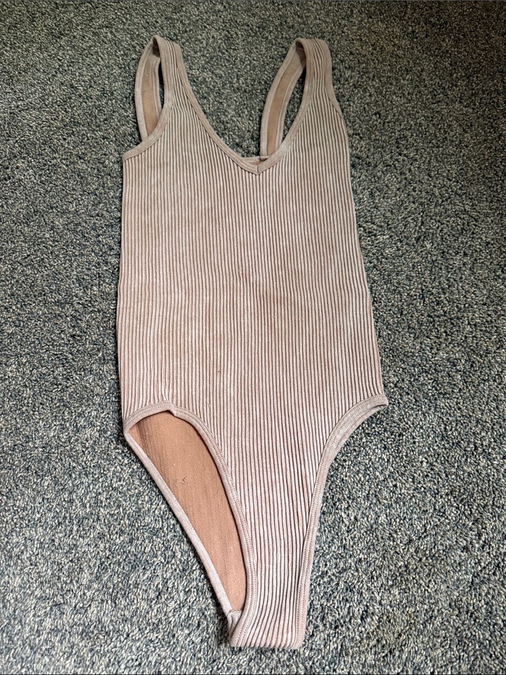 Women’s Ribbed One-Piece BodysuitLight Taupe